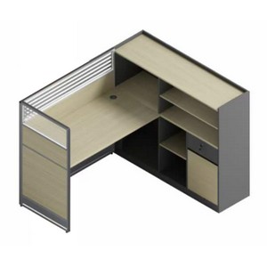 OTWP19a單人L形檯連書架屏風組合