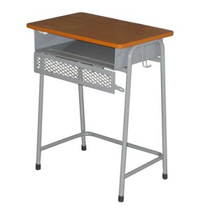  STC044a木面學生檯(鐵門沖孔,可鎖櫃桶)