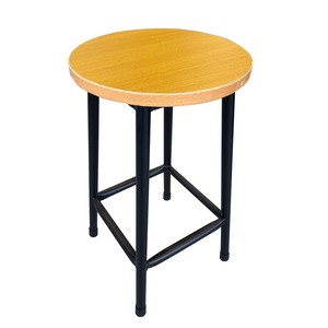 WTC13a實驗室圓木面鐵椅